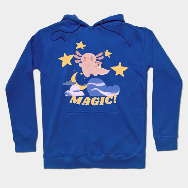 Axolotl Magic Design Hoodie by ApexDesignsUnlimited